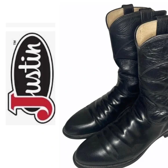 Justin Boots | Shoes | Justin Corona Roper Boots Black Size  display picture 2